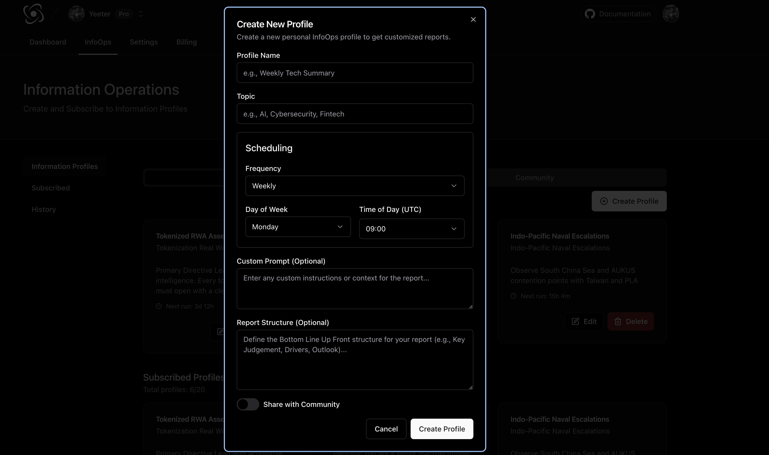 Information Profiles